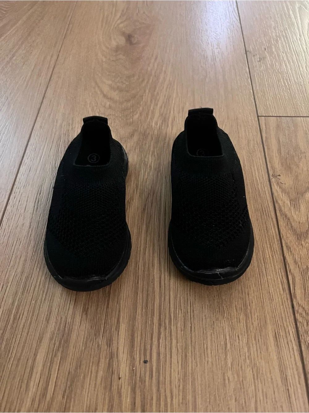 Kids Slip-On Knit Sneakers - Black